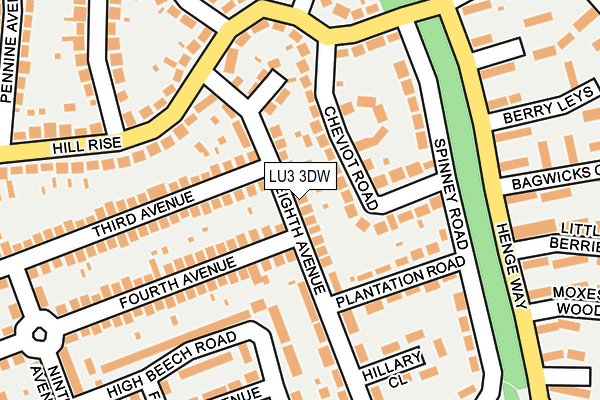 LU3 3DW map - OS OpenMap – Local (Ordnance Survey)
