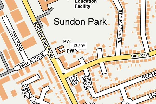 LU3 3DY map - OS OpenMap – Local (Ordnance Survey)