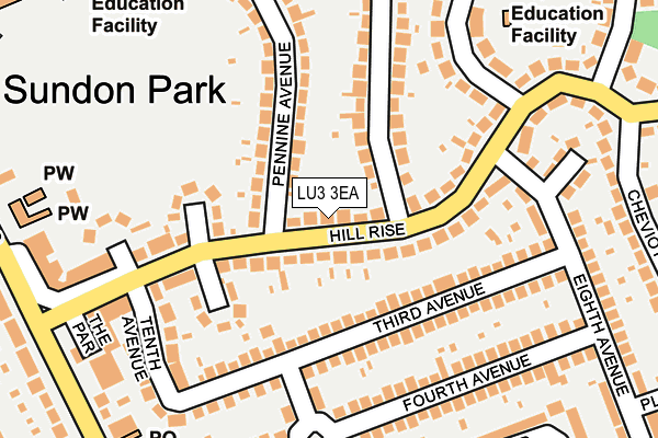 LU3 3EA map - OS OpenMap – Local (Ordnance Survey)