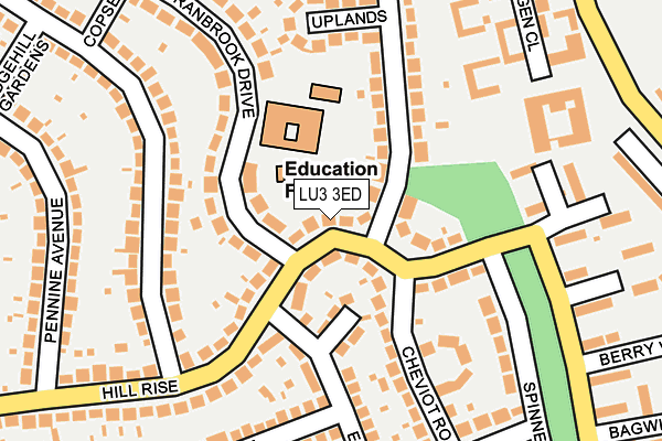 LU3 3ED map - OS OpenMap – Local (Ordnance Survey)