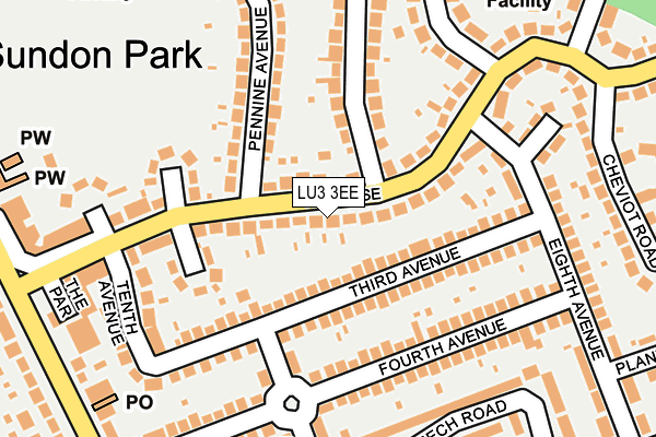 LU3 3EE map - OS OpenMap – Local (Ordnance Survey)