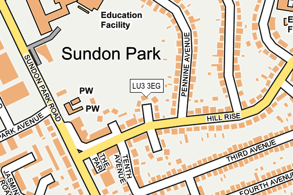 LU3 3EG map - OS OpenMap – Local (Ordnance Survey)