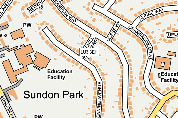 LU3 3EH map - OS OpenMap – Local (Ordnance Survey)