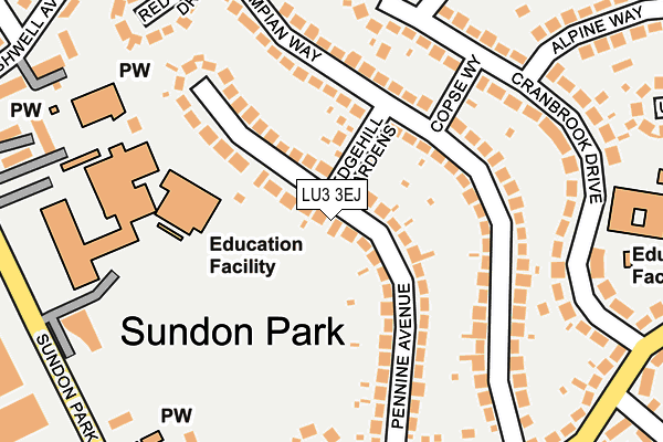 LU3 3EJ map - OS OpenMap – Local (Ordnance Survey)