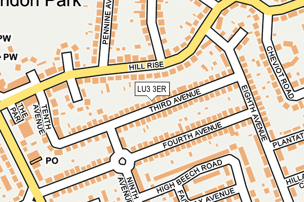 LU3 3ER map - OS OpenMap – Local (Ordnance Survey)