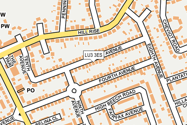 LU3 3ES map - OS OpenMap – Local (Ordnance Survey)