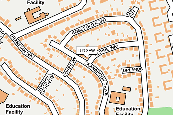 LU3 3EW map - OS OpenMap – Local (Ordnance Survey)