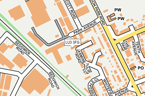 LU3 3FG map - OS OpenMap – Local (Ordnance Survey)