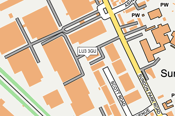 LU3 3GU map - OS OpenMap – Local (Ordnance Survey)