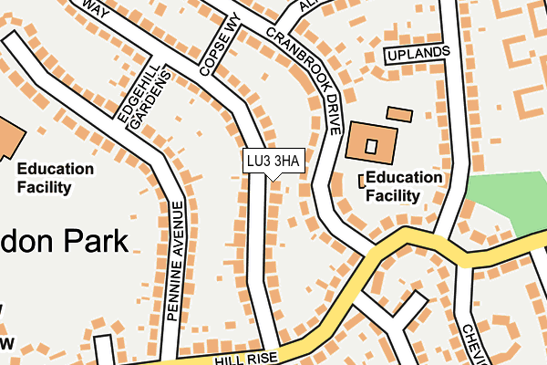 LU3 3HA map - OS OpenMap – Local (Ordnance Survey)