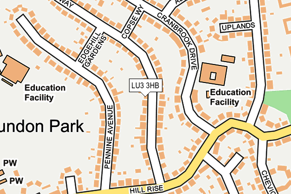 LU3 3HB map - OS OpenMap – Local (Ordnance Survey)