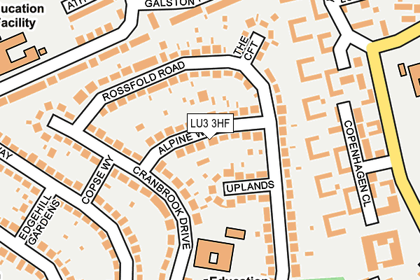 LU3 3HF map - OS OpenMap – Local (Ordnance Survey)