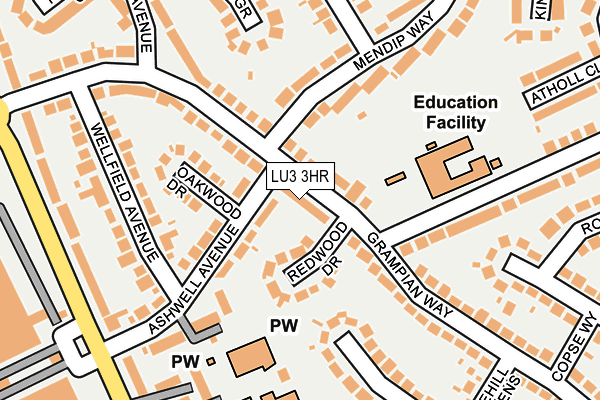 LU3 3HR map - OS OpenMap – Local (Ordnance Survey)