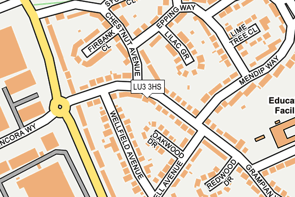 LU3 3HS map - OS OpenMap – Local (Ordnance Survey)