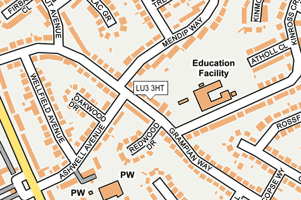 LU3 3HT map - OS OpenMap – Local (Ordnance Survey)