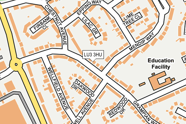 LU3 3HU map - OS OpenMap – Local (Ordnance Survey)
