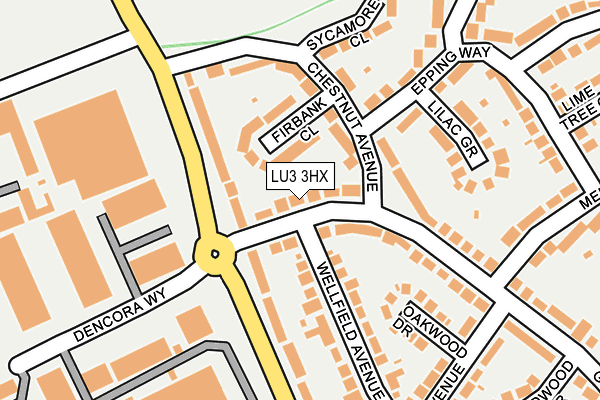 LU3 3HX map - OS OpenMap – Local (Ordnance Survey)