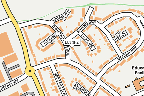 LU3 3HZ map - OS OpenMap – Local (Ordnance Survey)