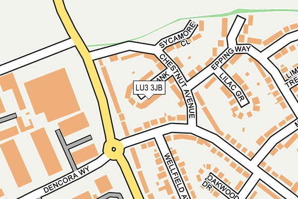 LU3 3JB map - OS OpenMap – Local (Ordnance Survey)