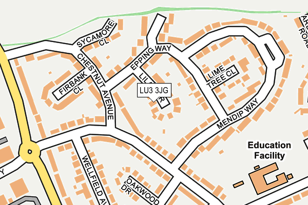 LU3 3JG map - OS OpenMap – Local (Ordnance Survey)