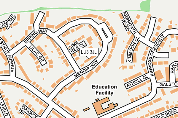 LU3 3JL map - OS OpenMap – Local (Ordnance Survey)