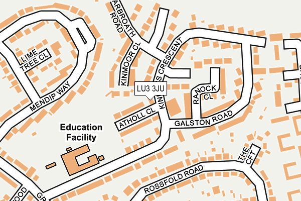 LU3 3JU map - OS OpenMap – Local (Ordnance Survey)