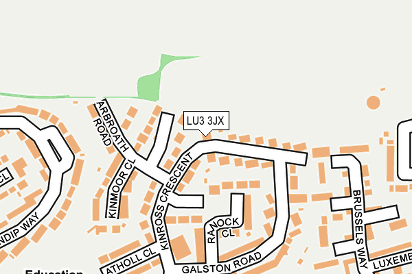 LU3 3JX map - OS OpenMap – Local (Ordnance Survey)