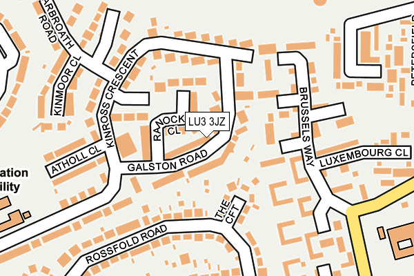 LU3 3JZ map - OS OpenMap – Local (Ordnance Survey)