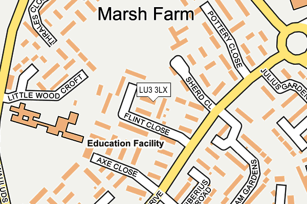 LU3 3LX map - OS OpenMap – Local (Ordnance Survey)