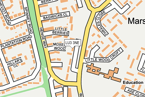 LU3 3NE map - OS OpenMap – Local (Ordnance Survey)