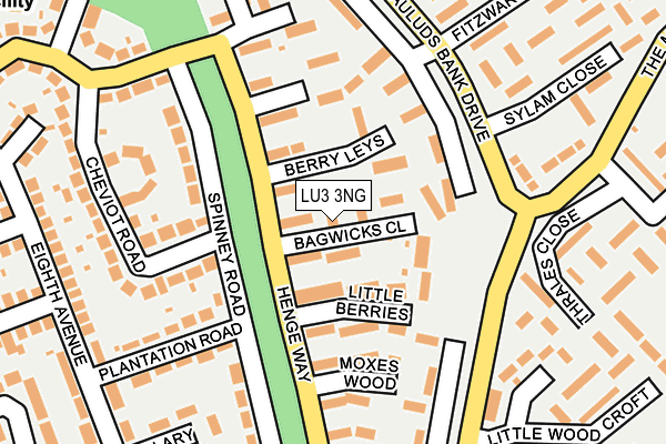 LU3 3NG map - OS OpenMap – Local (Ordnance Survey)