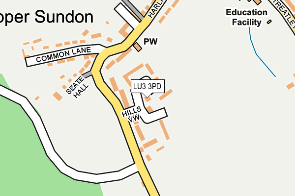 LU3 3PD map - OS OpenMap – Local (Ordnance Survey)