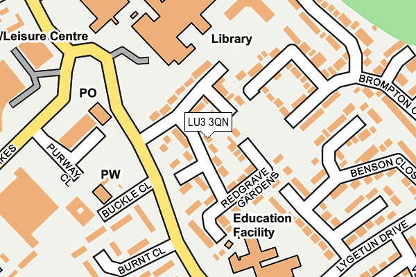 LU3 3QN map - OS OpenMap – Local (Ordnance Survey)