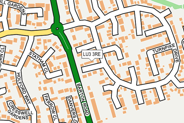 LU3 3RE map - OS OpenMap – Local (Ordnance Survey)