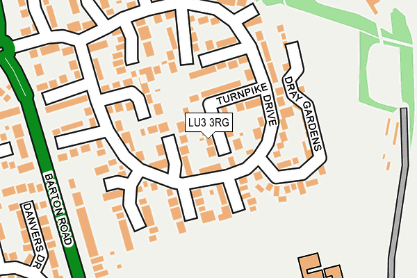 LU3 3RG map - OS OpenMap – Local (Ordnance Survey)