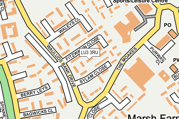 LU3 3RU map - OS OpenMap – Local (Ordnance Survey)