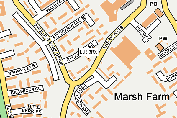 LU3 3RX map - OS OpenMap – Local (Ordnance Survey)