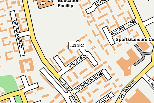 LU3 3RZ map - OS OpenMap – Local (Ordnance Survey)