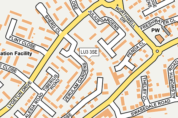 LU3 3SE map - OS OpenMap – Local (Ordnance Survey)