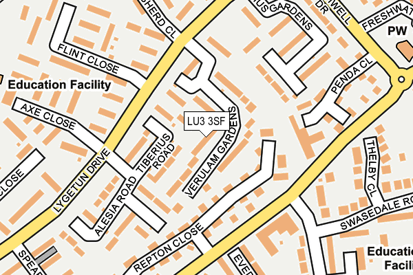 LU3 3SF map - OS OpenMap – Local (Ordnance Survey)
