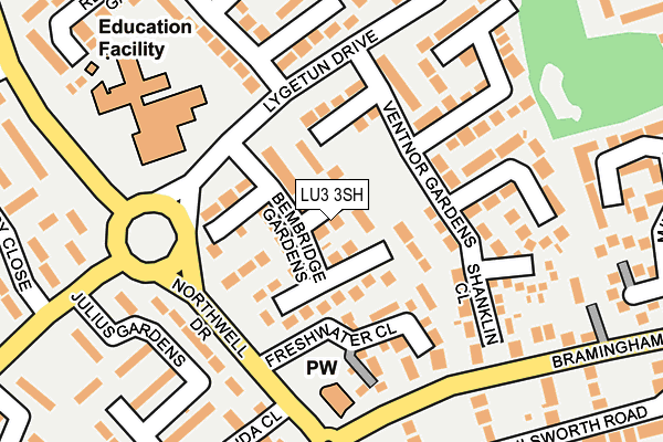 LU3 3SH map - OS OpenMap – Local (Ordnance Survey)