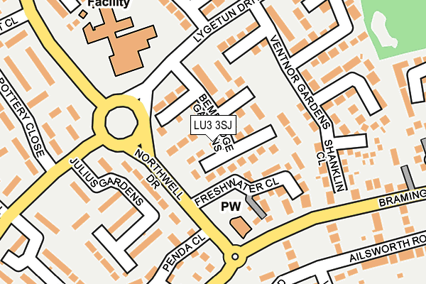 LU3 3SJ map - OS OpenMap – Local (Ordnance Survey)