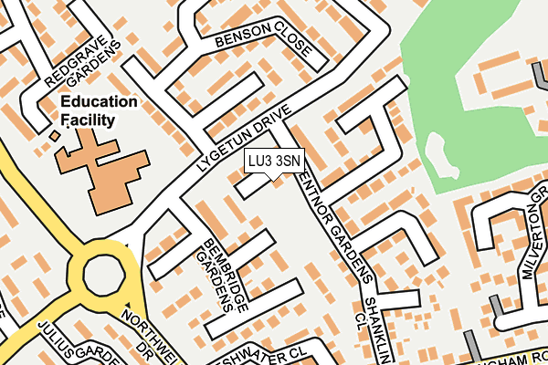 LU3 3SN map - OS OpenMap – Local (Ordnance Survey)