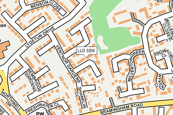 LU3 3SW map - OS OpenMap – Local (Ordnance Survey)
