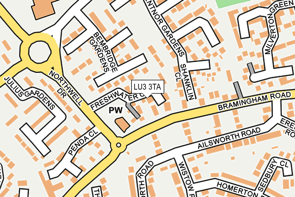 LU3 3TA map - OS OpenMap – Local (Ordnance Survey)