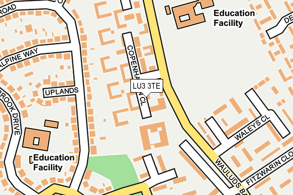 LU3 3TE map - OS OpenMap – Local (Ordnance Survey)