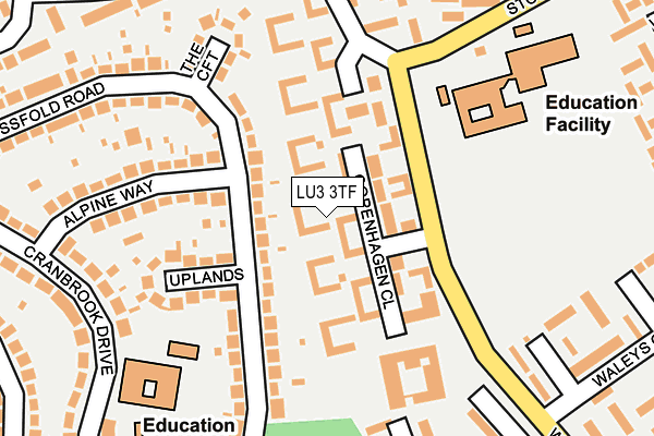 LU3 3TF map - OS OpenMap – Local (Ordnance Survey)