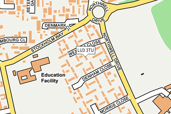 LU3 3TU map - OS OpenMap – Local (Ordnance Survey)