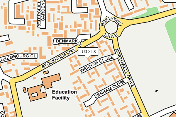 LU3 3TX map - OS OpenMap – Local (Ordnance Survey)