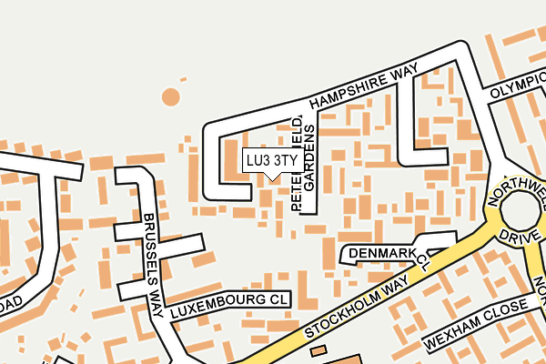 LU3 3TY map - OS OpenMap – Local (Ordnance Survey)
